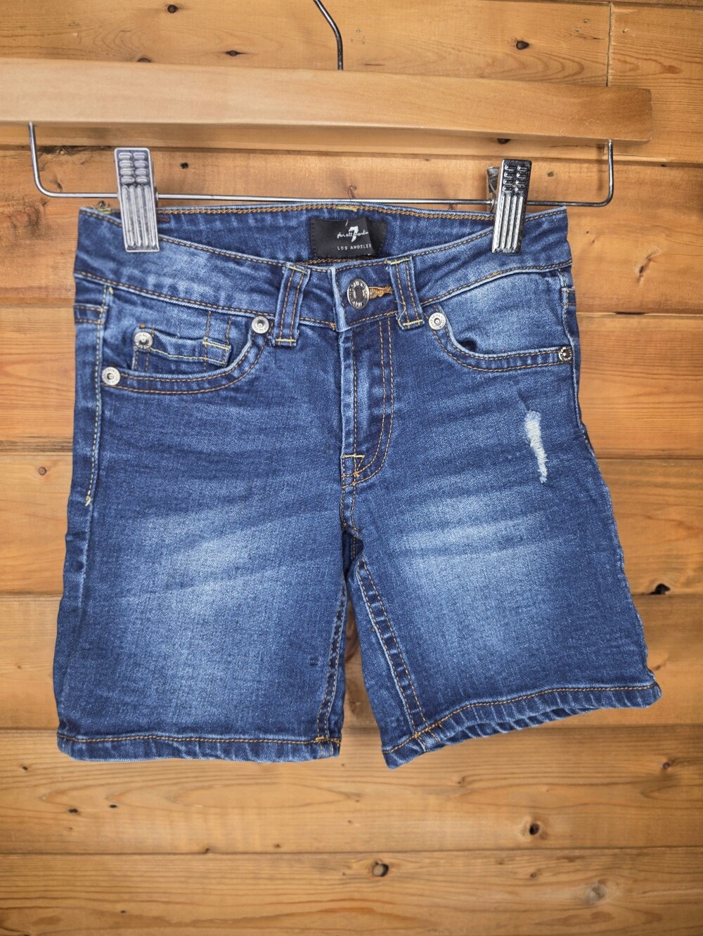 ❤️ 7 For All Mankind Relaxed Blue Girls Denim Shorts Size 7